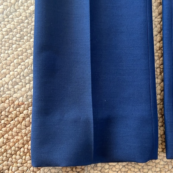 Gucci Luxe Womens Blue Silk/Wool Pant Trouser Sz 42 - Picture 4 of 12